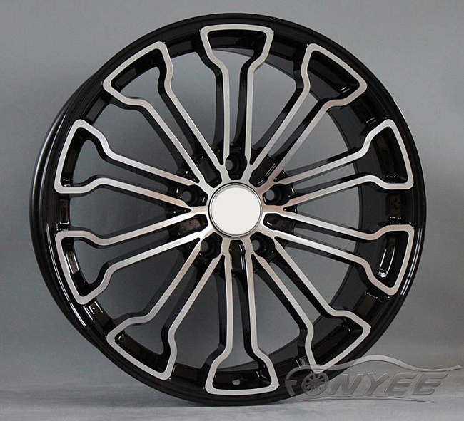 картинка Новые диски Porsche модель 3 R20 5X130 ET45 J9 черный + серебро магазин  StreetTuning 