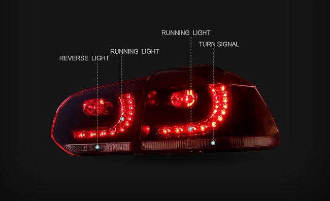 картинка Задние фары для Volkswagen GOLF 6 2010-2014 магазин  StreetTuning 