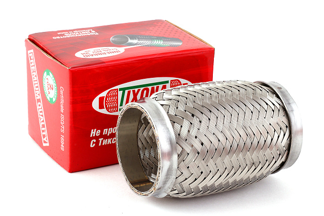 картинка Гофра глушителя Tixona (сталь 304 трехслойная) 60*120 магазин  StreetTuning 