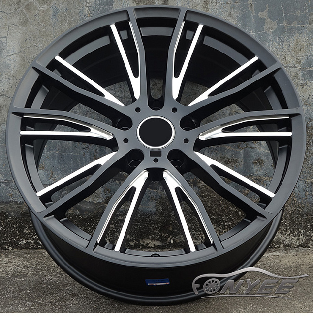 картинка Новые диски BMW A01M R19 5x120 ET35 J9 Черный мат + серебро магазин  StreetTuning 