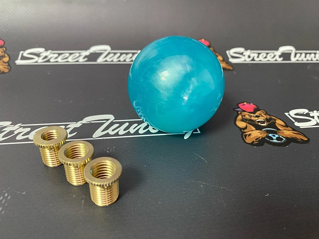 картинка Ручка переключения передач BALL (ШАР), бирюзовый перламутр JDM #2 магазин  StreetTuning 