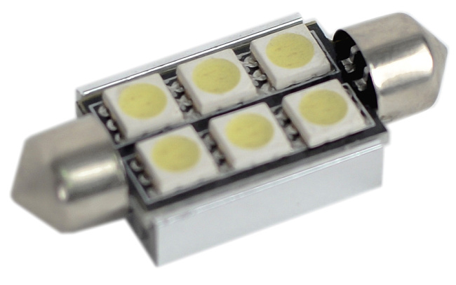 картинка Лампа светодиодная с обманкой доп. Сопротивление, 6 диодов магазин  StreetTuning 