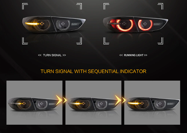 картинка Задние светодиодные фары для MAZDA AXELA c 2019 - по 2021 г магазин  StreetTuning 