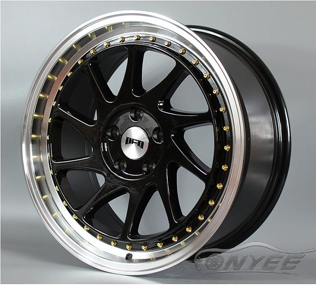 картинка Новые диски DFD (zedd SLT) R18 J8 ET35 5x112 черные с полированной полкой магазин  StreetTuning 