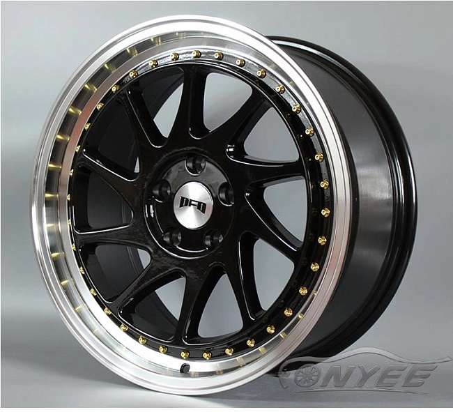 картинка Новые диски DFD (zedd SLT) R18 J8 ET35 5x112 черные с полированной полкой магазин  StreetTuning 