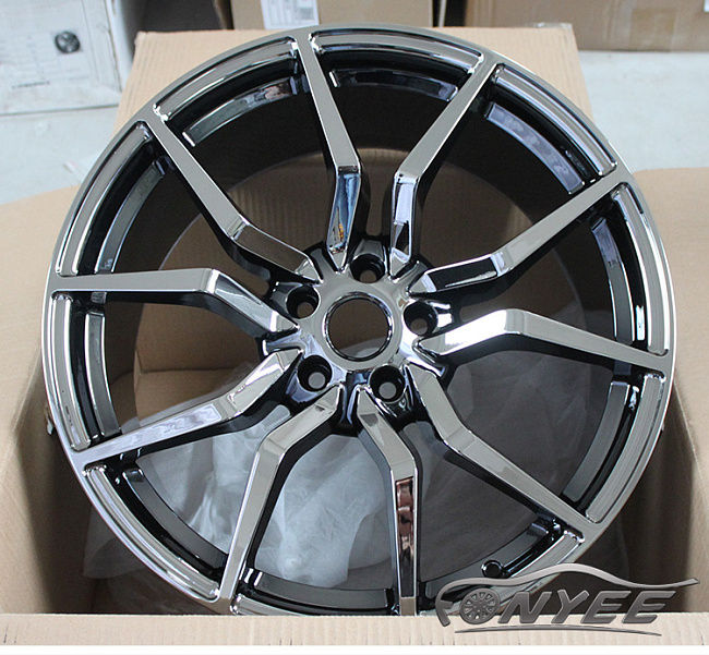 картинка Новые диски Fonyee Model 7 R19 5X108 ET40 J9,5 черный хром магазин  StreetTuning 
