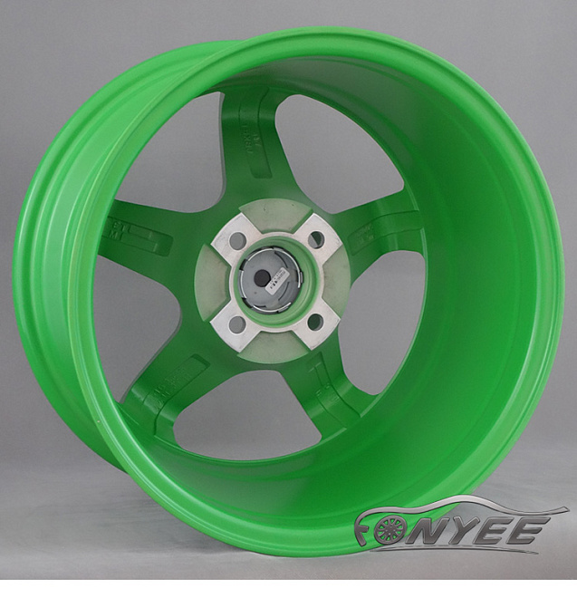 картинка Новые диски Bee*R B5 R15 4x100 ET10 J8 зеленый магазин  StreetTuning 