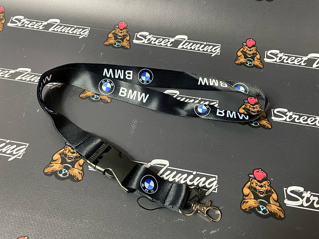 картинка Шнурок для ключей BMW "тканевый", черный магазин  StreetTuning 