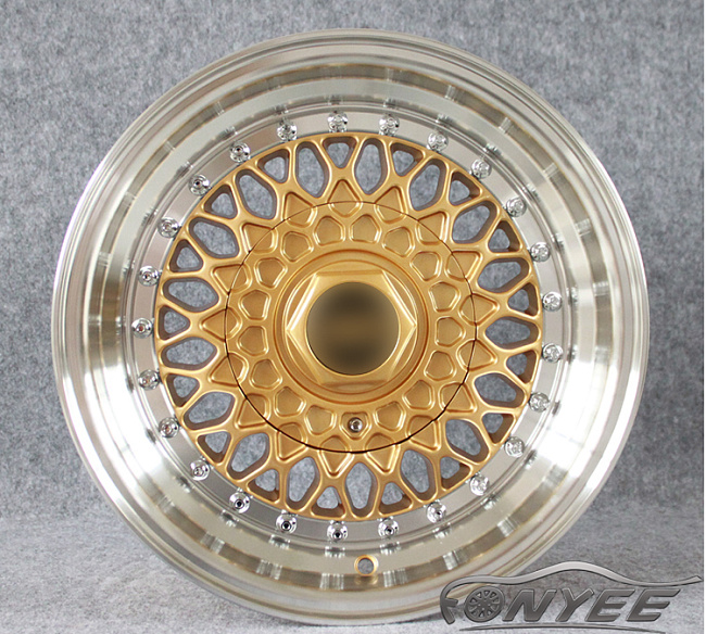 картинка Новые диски BBS RS R14 4X100/4X108 ET15 J7 золото + полированная полка магазин  StreetTuning 