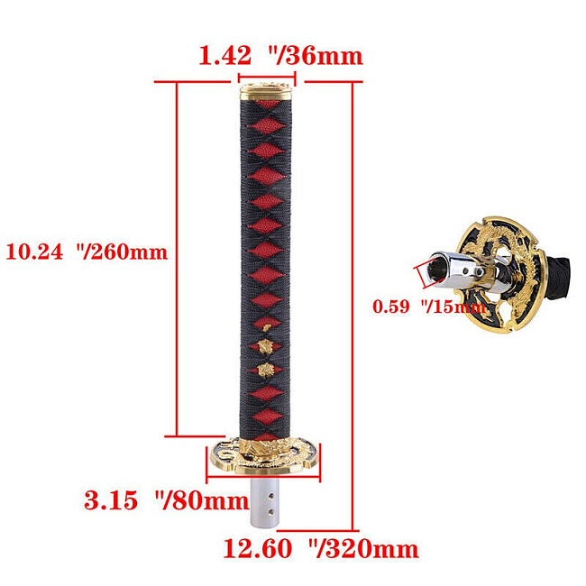 картинка Ручка КПП катана 25 см магазин  StreetTuning 