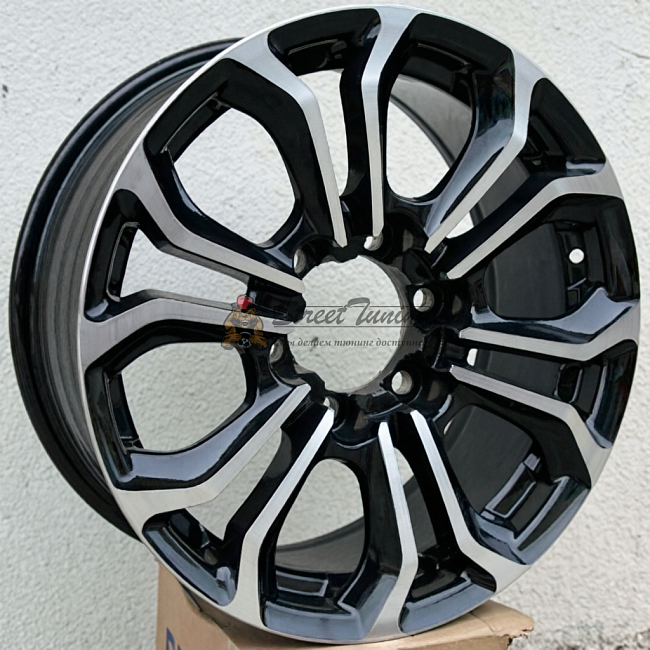 картинка Диски FBX198 R17 J7,5 ET25 6X139,7 black+polished магазин  StreetTuning 