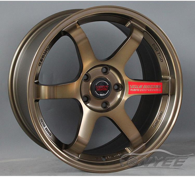 картинка Новые диски Rays TE37 R18 5X114,3 ET35 J9 золото мат + полированная полка золото магазин  StreetTuning 