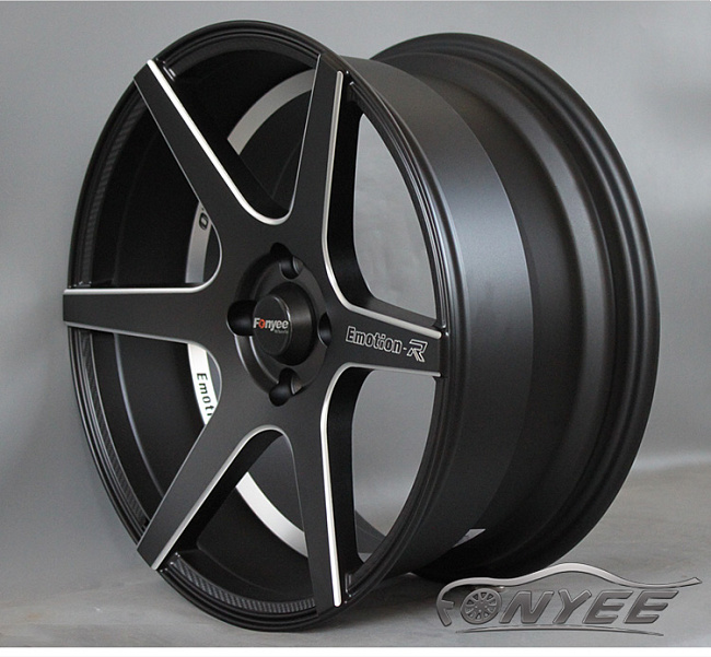 картинка Новые диски SHOGUN EMOTION R V06-R R16 4X100 ET28 J7,5 черный мат + серебро магазин  StreetTuning 
