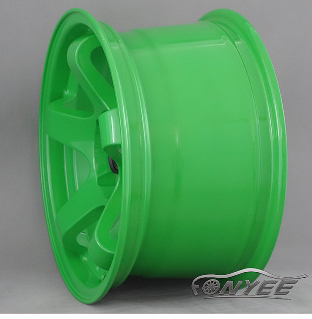 картинка Новые диски Bee*R B5 R15 4x100 ET10 J8 зеленый магазин  StreetTuning 