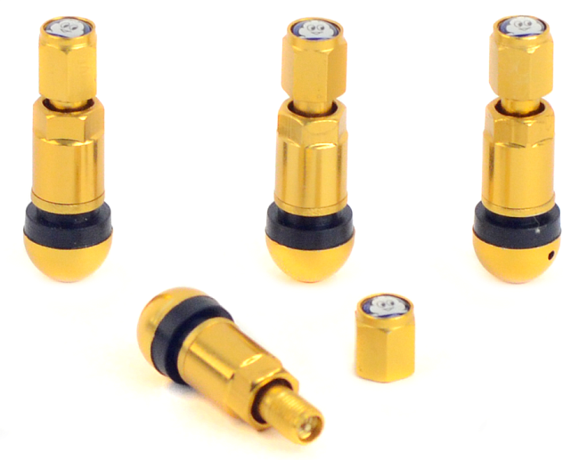 картинка Спортивные ниппели "Michelin" для бескамерных шин, золотые магазин  StreetTuning 