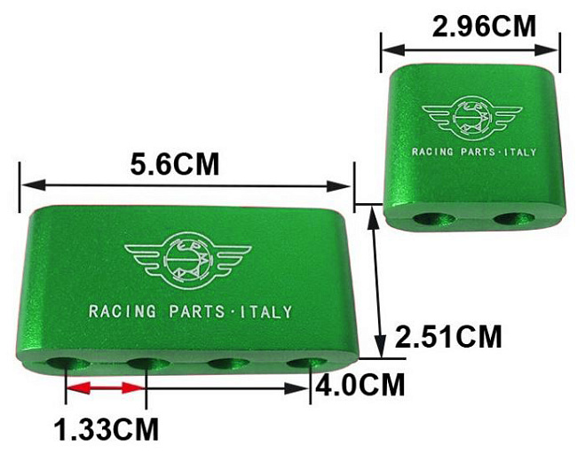 картинка Разделитель высоковольтных проводов на 4 шт двойной Epman, зеленый магазин  StreetTuning 