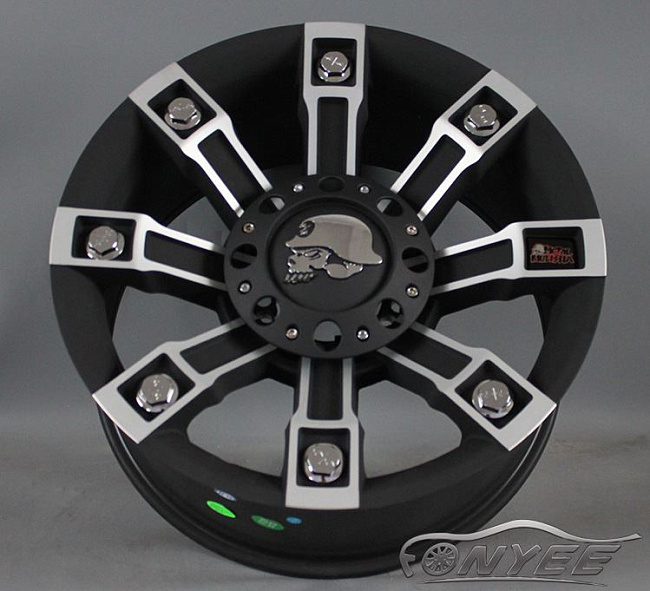 картинка Новые диски Metal Mulisha Series 13 R19 5X127-5X130 ET28 J8,5 черный мат + серебро магазин  StreetTuning 