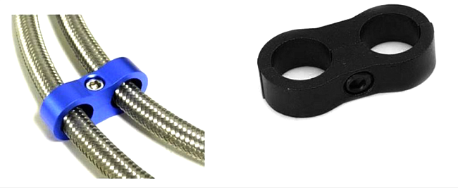 картинка Крепеж  (разделитель) для шланга AN 10 черный магазин  StreetTuning 