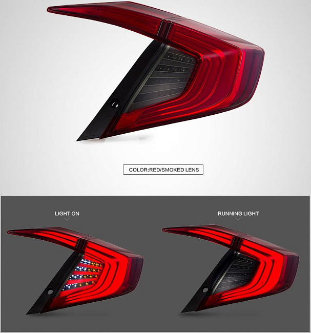 картинка Задние фары для Honda Civic 2014-2017 г вариант 2 магазин  StreetTuning 
