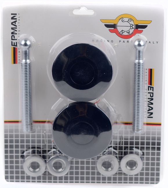 картинка Спортивные нажимные замки капота Epman, цвет черный магазин  StreetTuning 