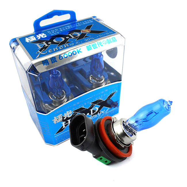 картинка Галогеновые лампочки HOD H11 100W 12V (2ШТ) 6000k магазин  StreetTuning 