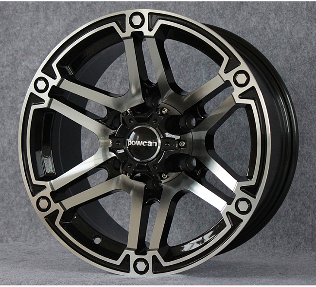 картинка Новые диски Powcan модель 13 R16 6X139,7 ET-13 J8 серебро + черный глянец магазин  StreetTuning 