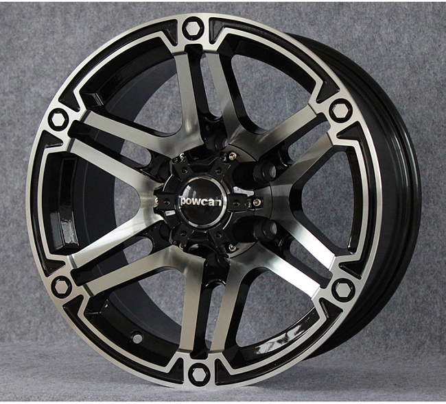 картинка Новые диски Powcan модель 13 R16 6X139,7 ET-13 J8 серебро + черный глянец магазин  StreetTuning 