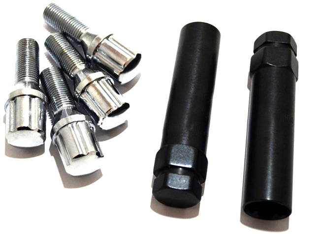 картинка Комплект секретных болтов 14x1.5, 28 мм, конус. - 274110SM(BU) магазин  StreetTuning 