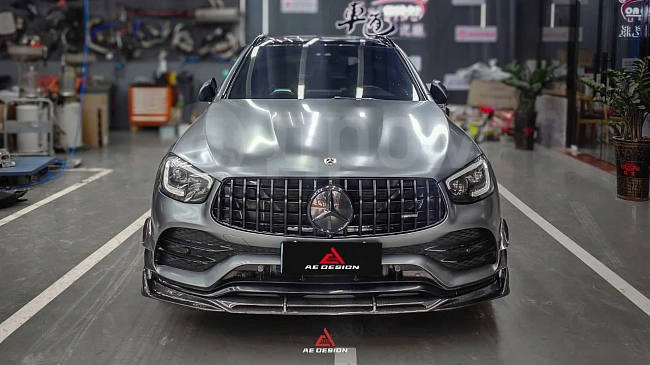 картинка Сплиттер (губа) на передний бампер для Mersedes GLC43 магазин  StreetTuning 