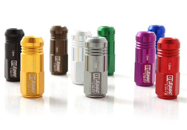 картинка Комплект гаек D1 Spec 52 мм закрытые, фиолетовые М12 х 1.25 магазин  StreetTuning 