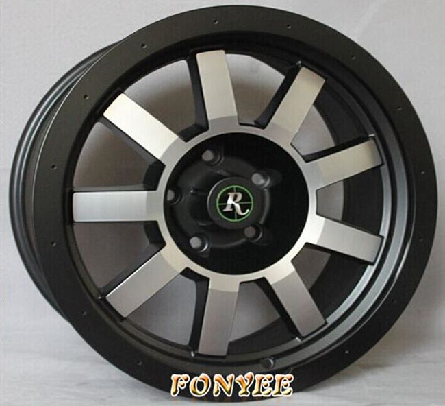 картинка Новые диски R wheels R18 5х127 ET-16 J9 черный мат + серебро магазин  StreetTuning 
