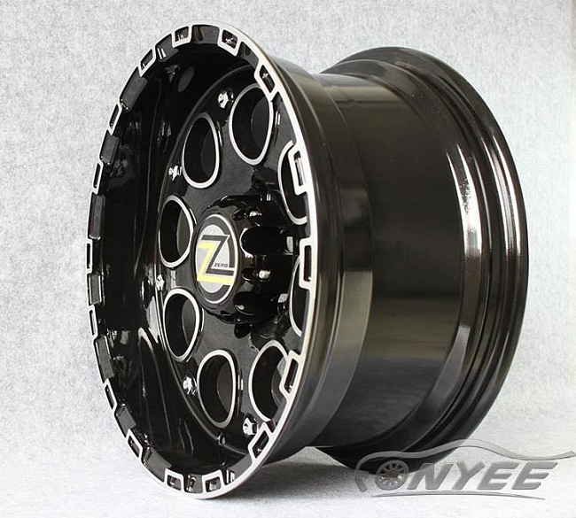 картинка Новые диски Zero R17 5х127 ET0 J8,5 черные глянцевые магазин  StreetTuning 