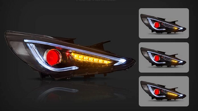 картинка Передние фары для Hyundai Sonata 2009-2014 г магазин  StreetTuning 