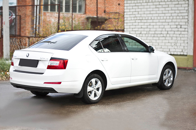 картинка Skoda Octavia A7 2014-2017 (III дорестайлинг) Накладки на задние фонари (реснички) магазин  StreetTuning 