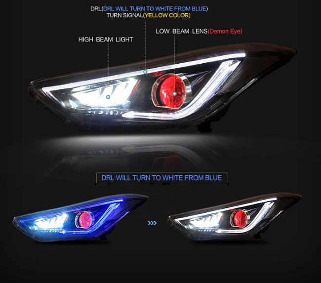 картинка Передние фары для Hyundai Elantra магазин  StreetTuning 