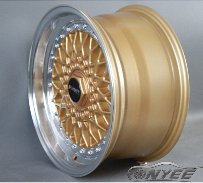 картинка Новые диски BBS RS R16 4X100/4X108 ET20 J9 золото + полированная полка магазин  StreetTuning 