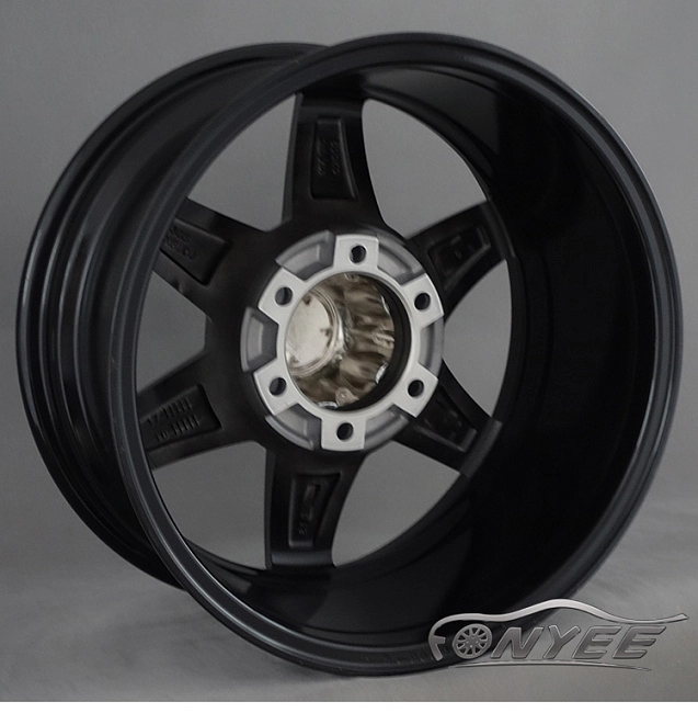 картинка Новые диски Powcan модель 4 R18 J8,5 ET10 6x139,7 черный глянец + серебро магазин  StreetTuning 