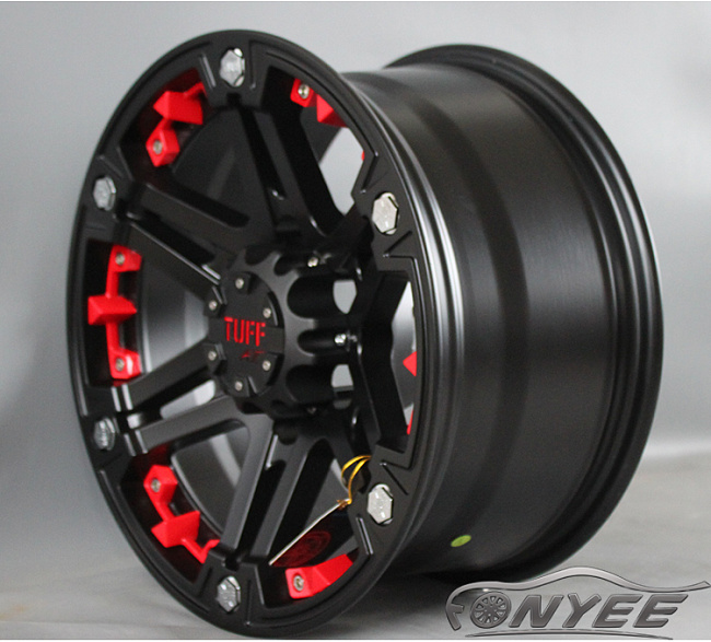 картинка Новые диски TUFF R17 5X114,3/127 ET-10 J9 черные магазин  StreetTuning 