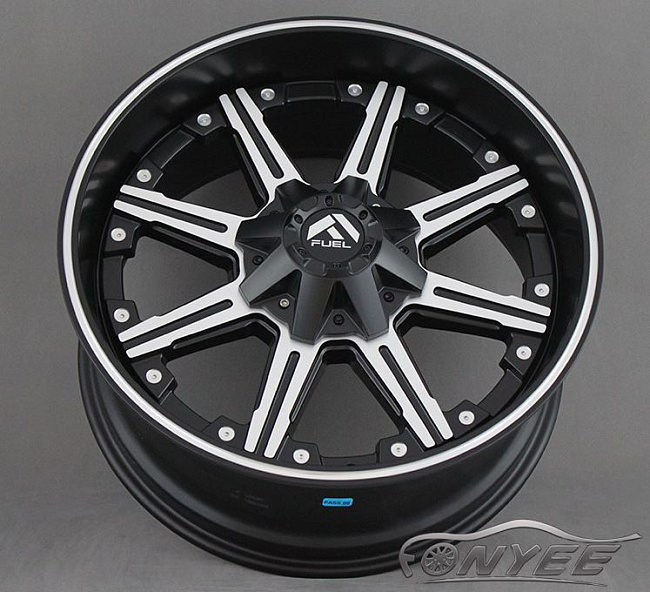 картинка Новые диски Fuel Nutz D541 R20 6X139,7 ET20 J9 серебро + черный мат магазин  StreetTuning 