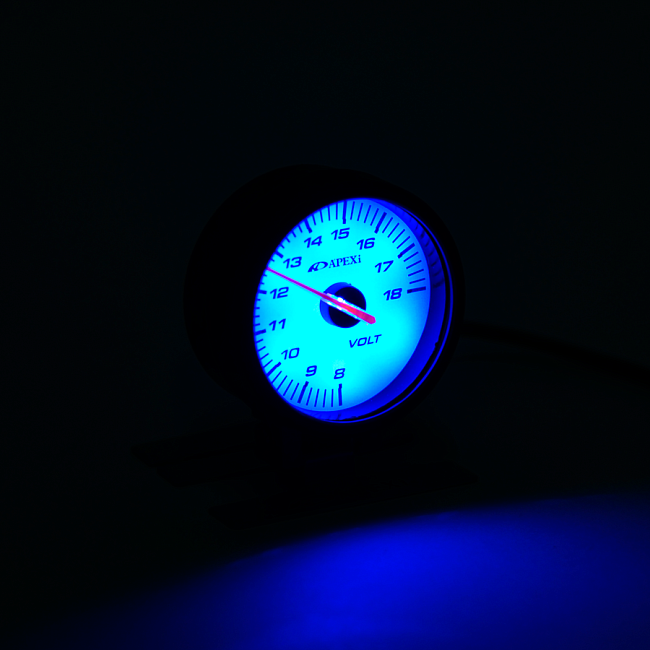 картинка Датчик вольтметр Apexi Style, белое табло магазин  StreetTuning 