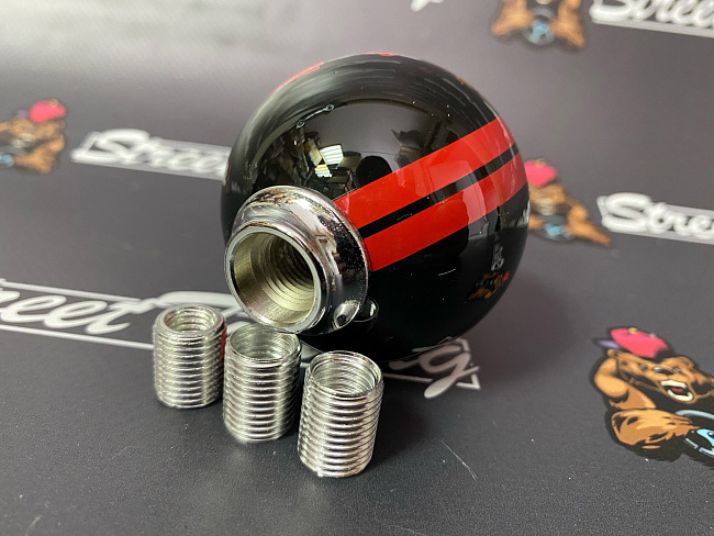 картинка Ручка кпп, Shelby GT500, 5 ступка. черная с красной схемой магазин  StreetTuning 