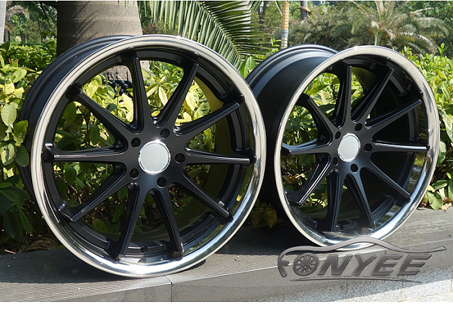 картинка Новые диски Aversus Aurelia R19 J9,5 ET+40 5x114,3 черный + хром полка магазин  StreetTuning 