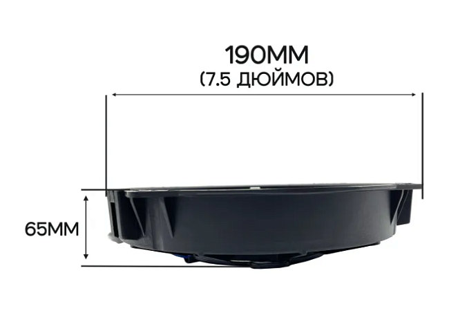 картинка Вентилятор радиатора 7,5дюймов (19 см) 70W сабли, автомобильный электро вентилятор охлаждения магазин  StreetTuning 