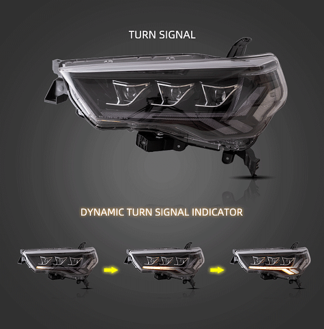 картинка Передние фары для Toyota 4 Runner c 2014 по 2021г магазин  StreetTuning 