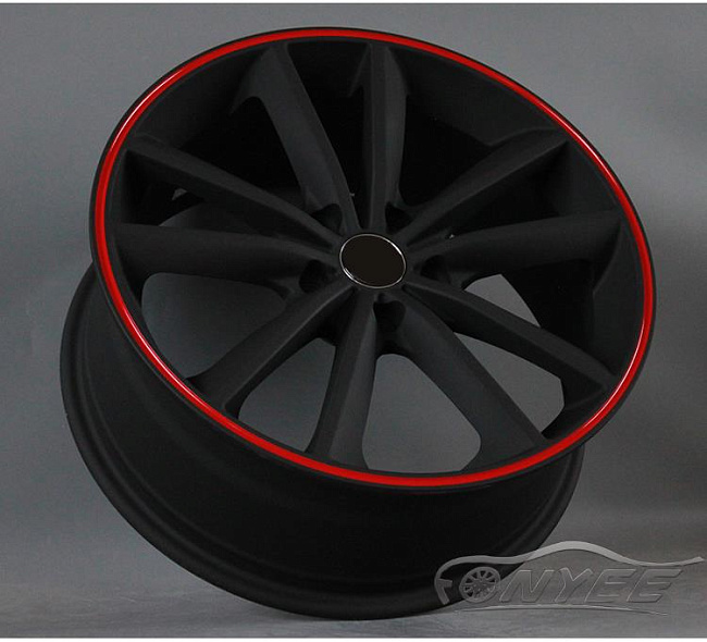 картинка Новые диски Fonyee-088 R18 5X114,3 ET42 J7,5 черный мат + красный магазин  StreetTuning 
