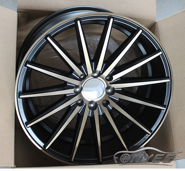 картинка Новые диски Vossen VFS2 Replica R17 4X114,3/4X100 ET35 J8,5 черный глянец + красный магазин  StreetTuning 