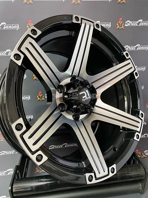 картинка Новые диски Off Road R16 J8 ET -15 6x114.3 Black+Silver магазин  StreetTuning 