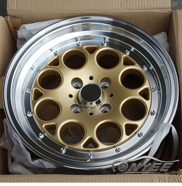 картинка Новые диски Stuttgart ST6 R15 4x100 ET25 J8 золото + полированная полка магазин  StreetTuning 