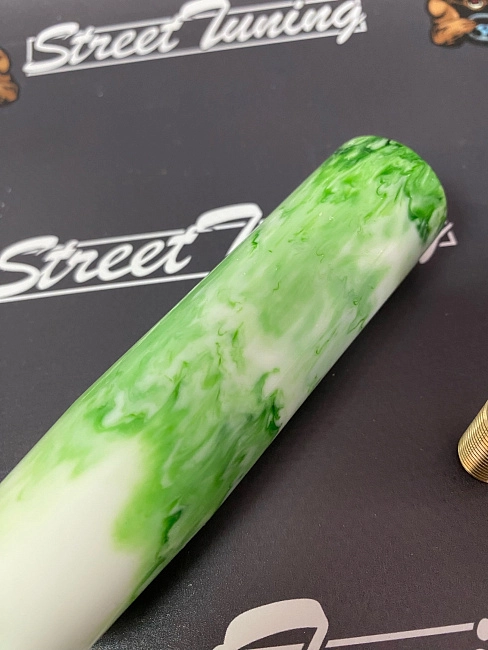 картинка Ручка КПП, цилиндр JDM 10 см, зелена-белая магазин  StreetTuning 