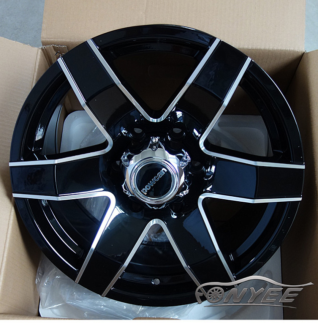 картинка Новые диски Powcan модель R17 J8 ET0 6x139,7 черный глянец магазин  StreetTuning 